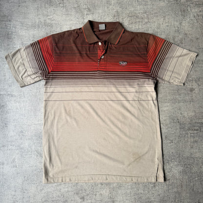 Ocean Beach Mens Polo Shirt Size L Beige Brown                 -F36