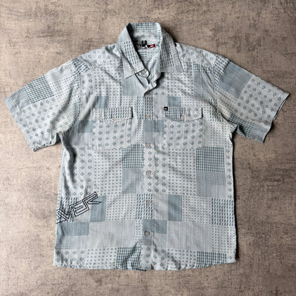 Quiksilver Y2K Mens Blue Button Up Shirt Size S Mens       -H5