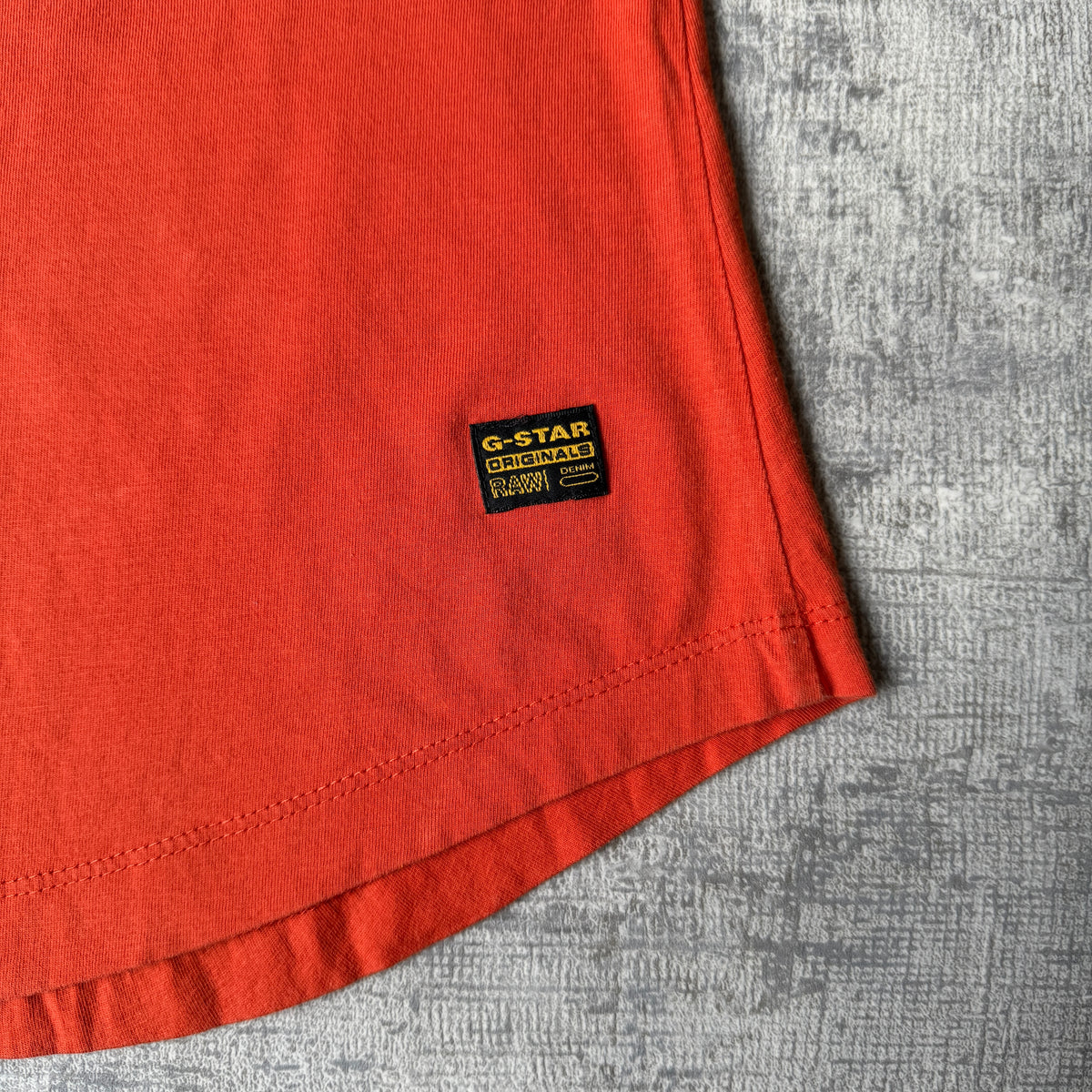 G-Star Raw Y2K Womens Orange Graphic Baby Tee Size XS Womens V-Neck               -E67