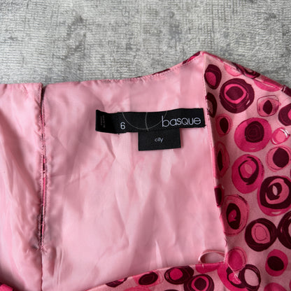 Basque Womens Pink Y2K Form Fitted Belted Top Size 6 NWT’s        -G64
