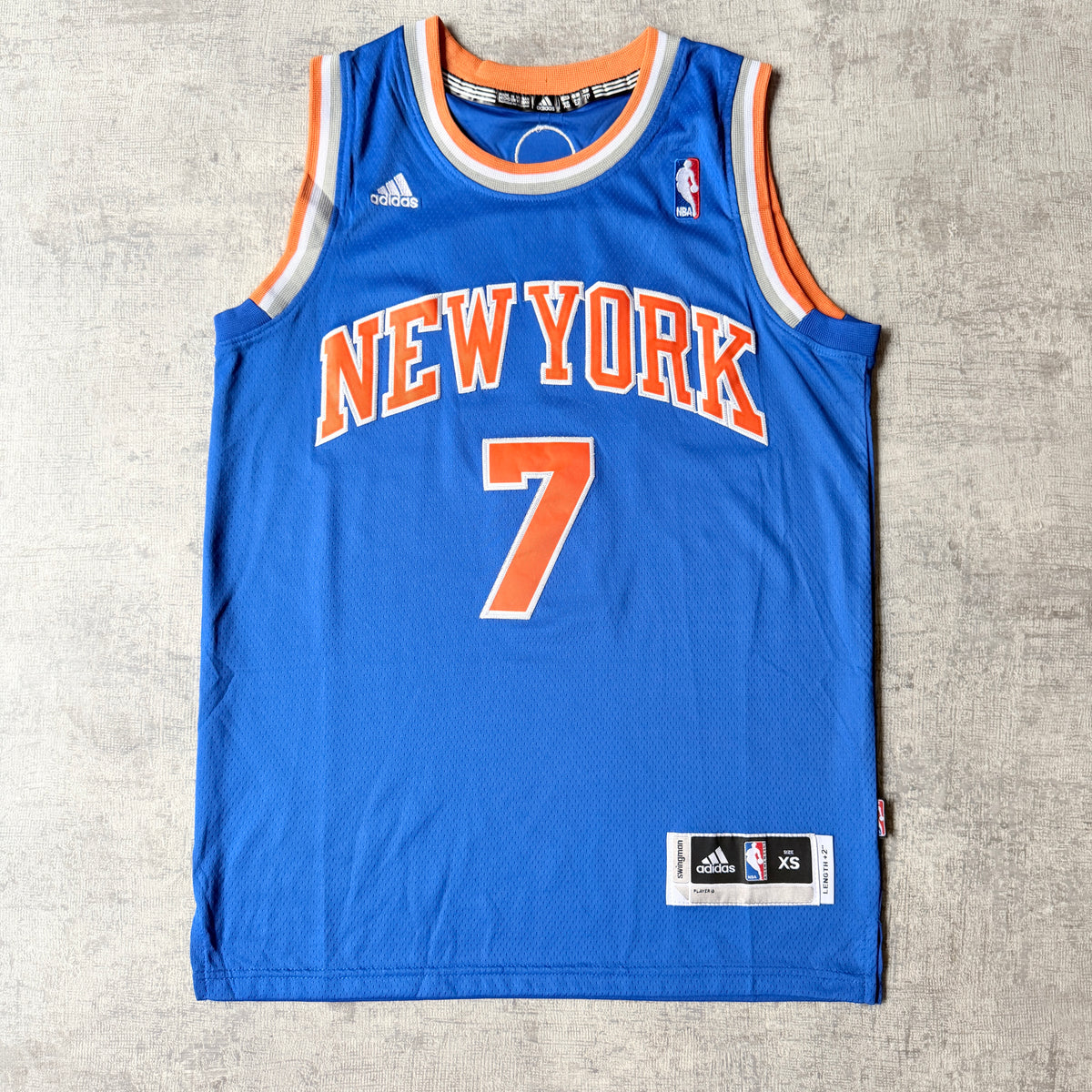 Adidas New York Knicks NBA Jersey Size XS Carmelo Anthony #7              -F21