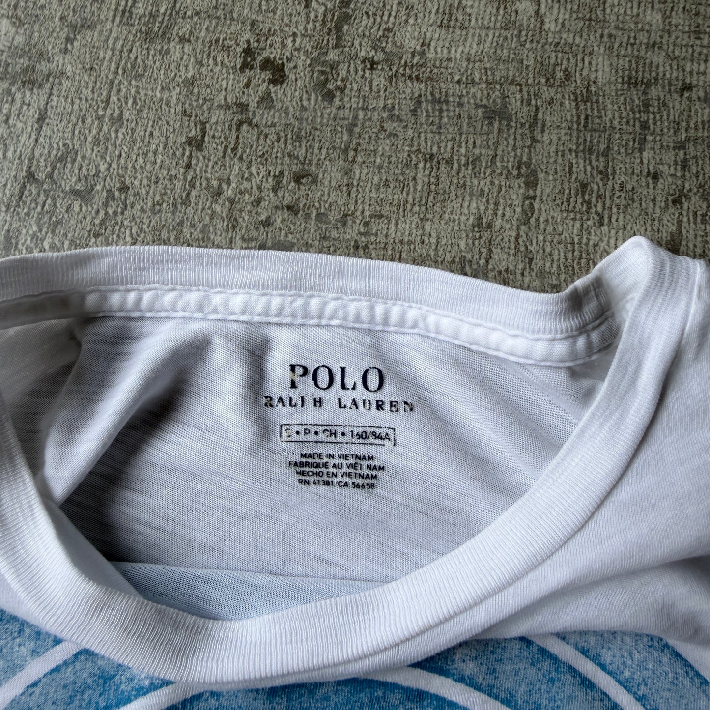 Polo Ralph Lauren White Graphic T-Shirt Size S Womens RL & Co              -C43