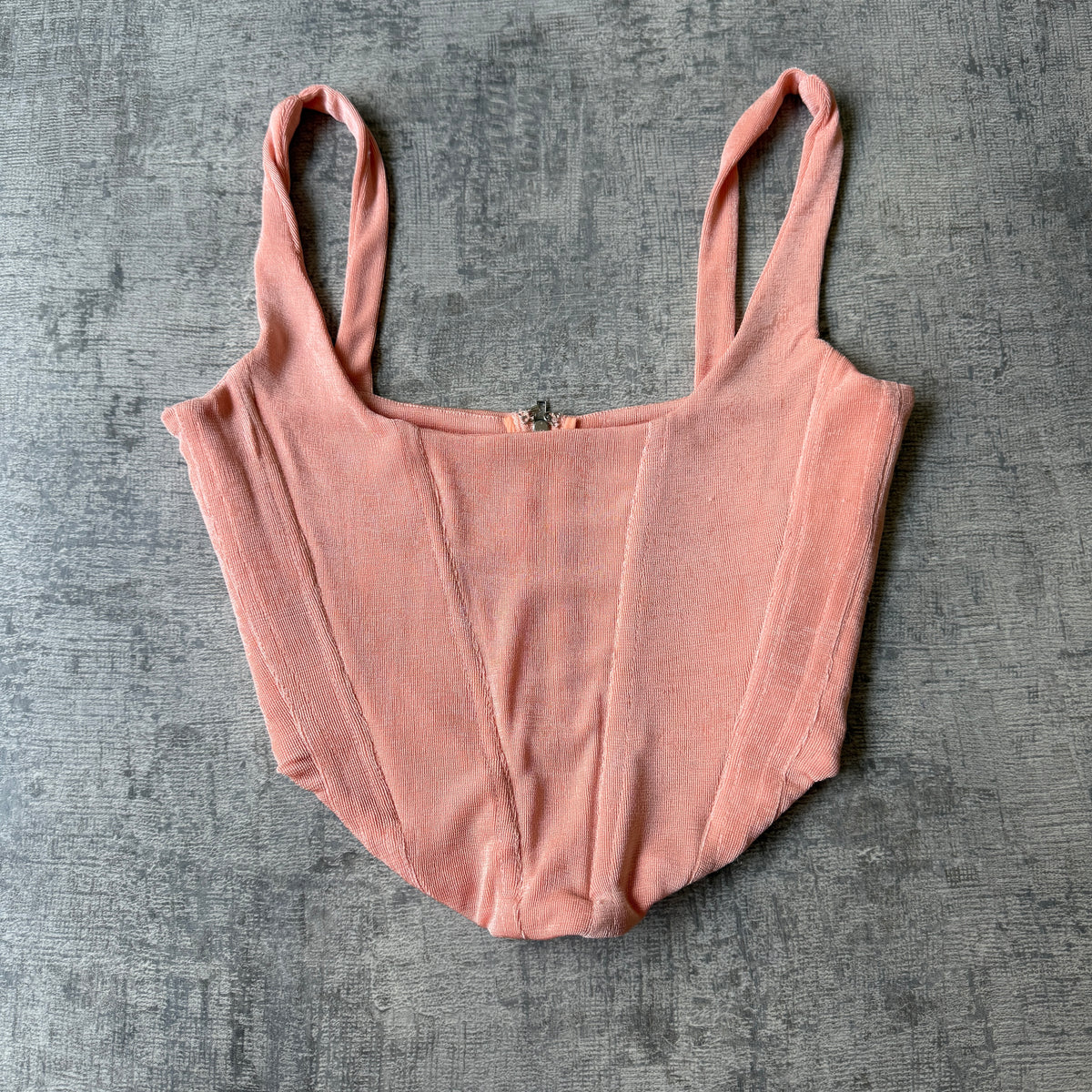 With Jean Womens Salmon Pink Corset Top Size M Womens            -H64