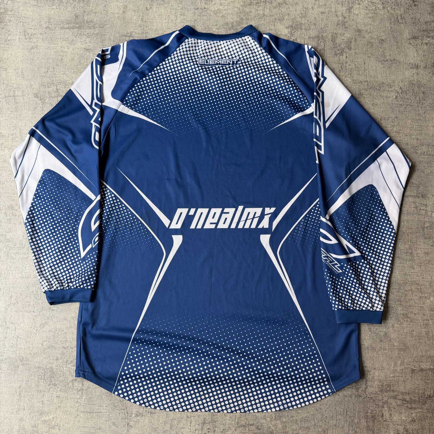 O’Neal Y2K Moto Cross Jersey Top Size L Mens Blue White Top     -H10