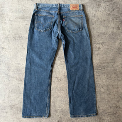 Levi's Vintage 505 Straight Fit Jeans Size W33 L32 Blue Vintage Mens             -A54