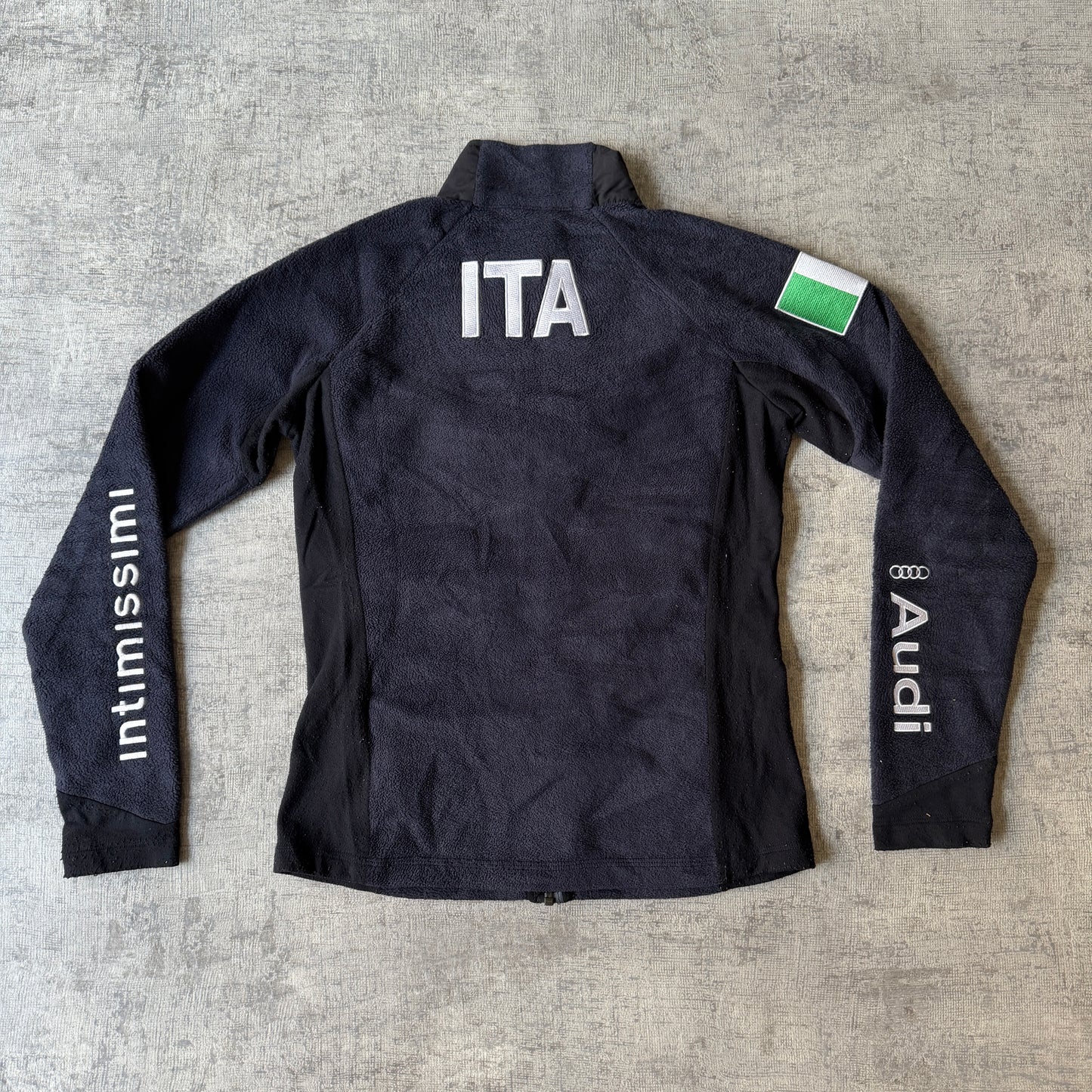 Kappa Audi Y2K Womens Fleece Racing Jacket Size L Black                    -C62