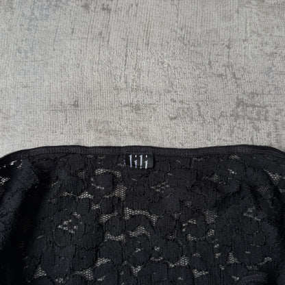 Lili Y2K Black Lace Cami Top Fits Size S Womens Tank                   -C46