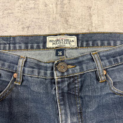 Beverley Hills Polo Club Vintage Jeans Size 36 Blue Washed Denim         -I11