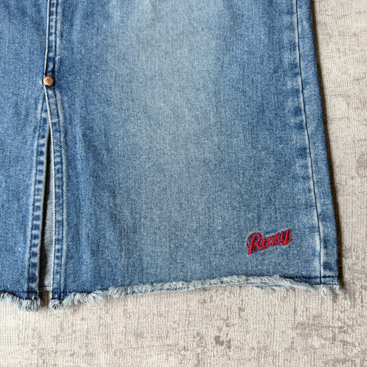 Roxy Jeans Y2K Womens Denim Skirt Size 14 Blue Midi              -D13