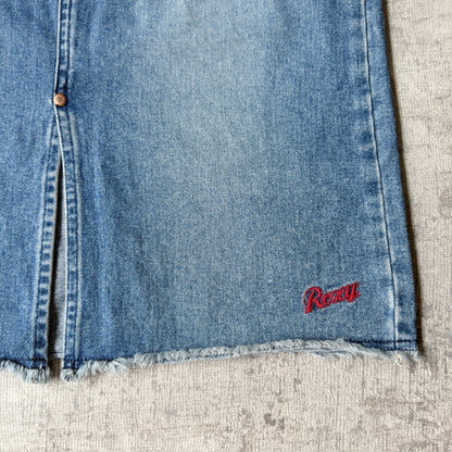 Roxy Jeans Y2K Womens Denim Skirt Size 14 Blue Midi              -D13
