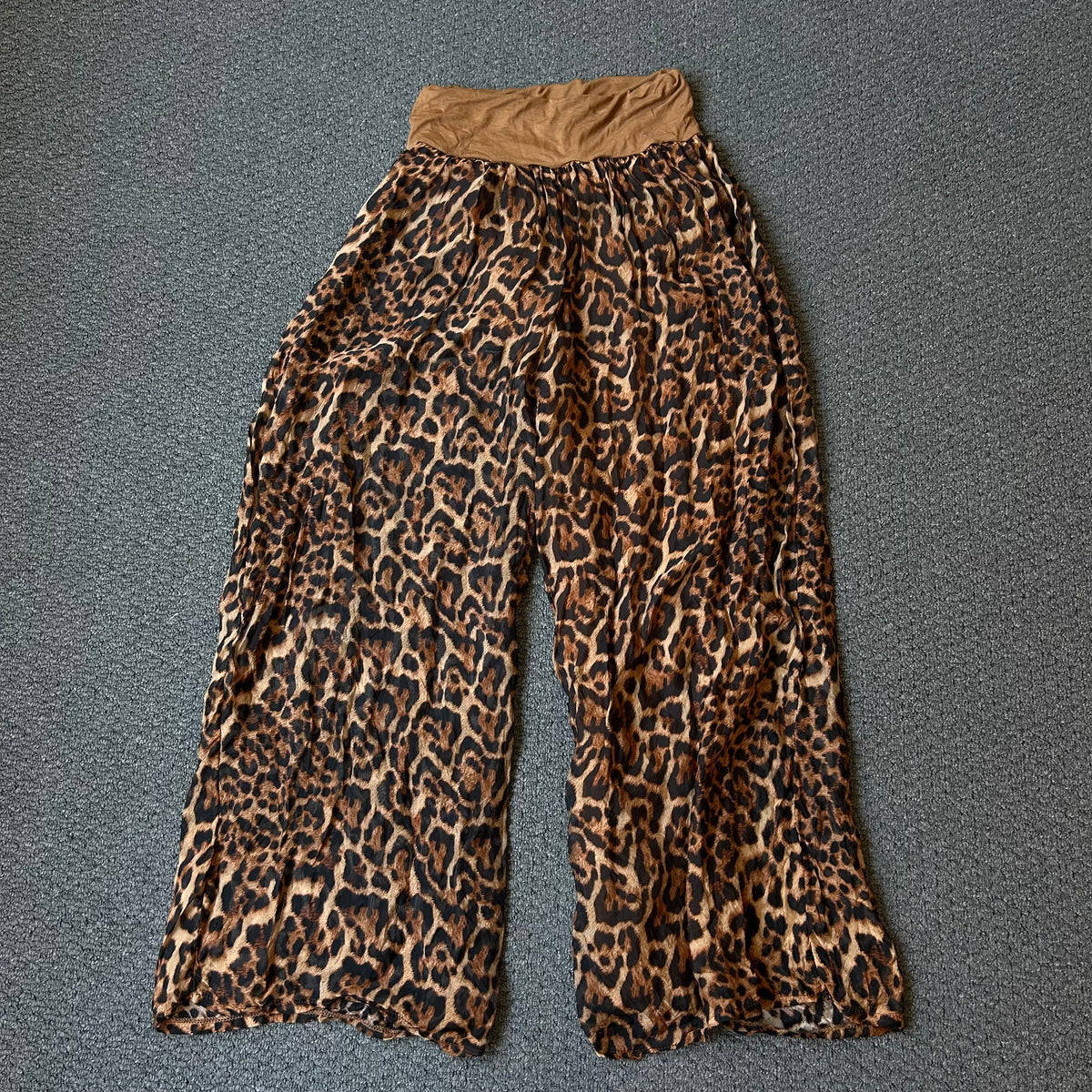 Leopard Print Baggy Pants Size S Womens Waistbands