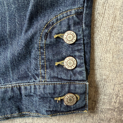 Bebe Y2K Denim Capris Size 25 Dark Blue 3/4 Pants             -B34