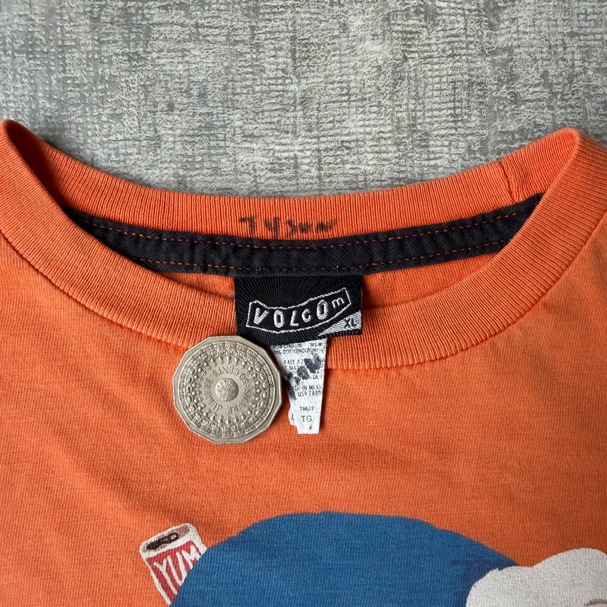Volcom Y2K “Life is Easy” Orange Graphic T-Shirt Size XL Mens              -G46
