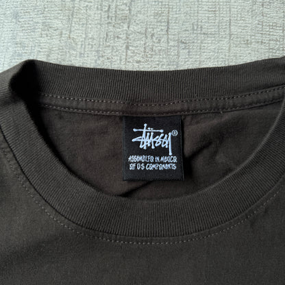 Stussy Cherry Graphic T-Shirt Size L Mens Black Red Y2K Tee                -B13