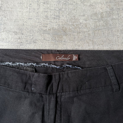 Colorado Womens Y2K Chino Shorts Size 12 Black Low Mid Rise         -H19