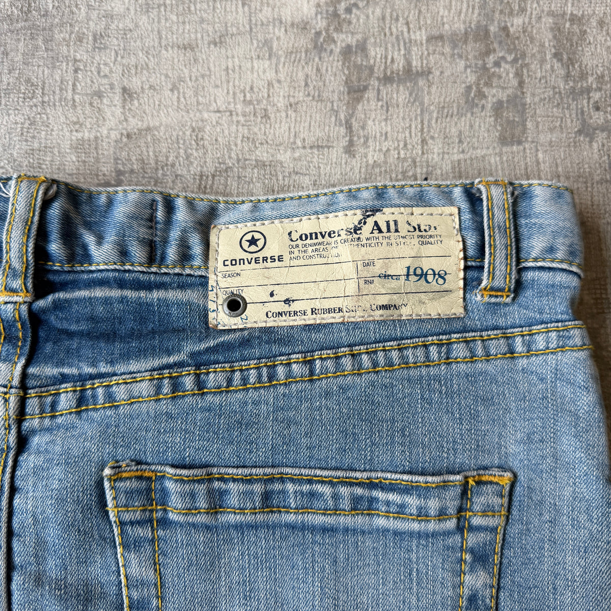 Converse Y2K Womens Denim Skirt Size 28 Low Rise Light Blue          -C58