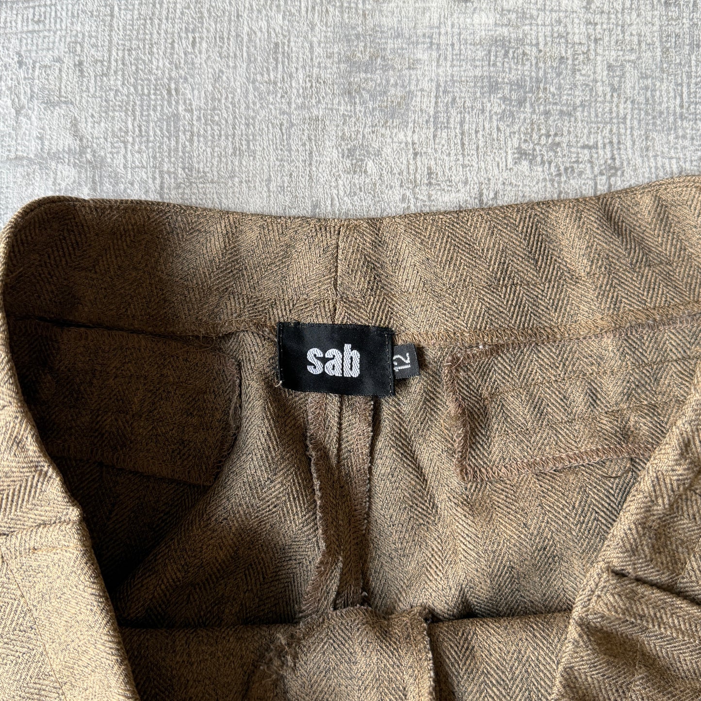 Sab Low Rise Y2K Dress Pants Size 12 Womens Brown Straight           -B31