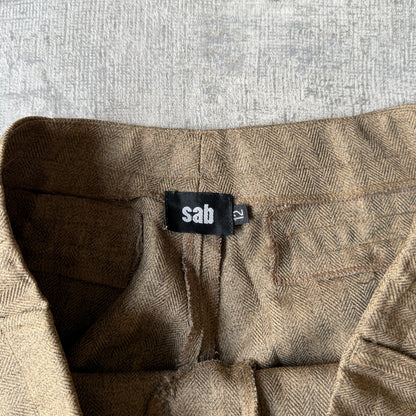 Sab Low Rise Y2K Dress Pants Size 12 Womens Brown Straight           -B31