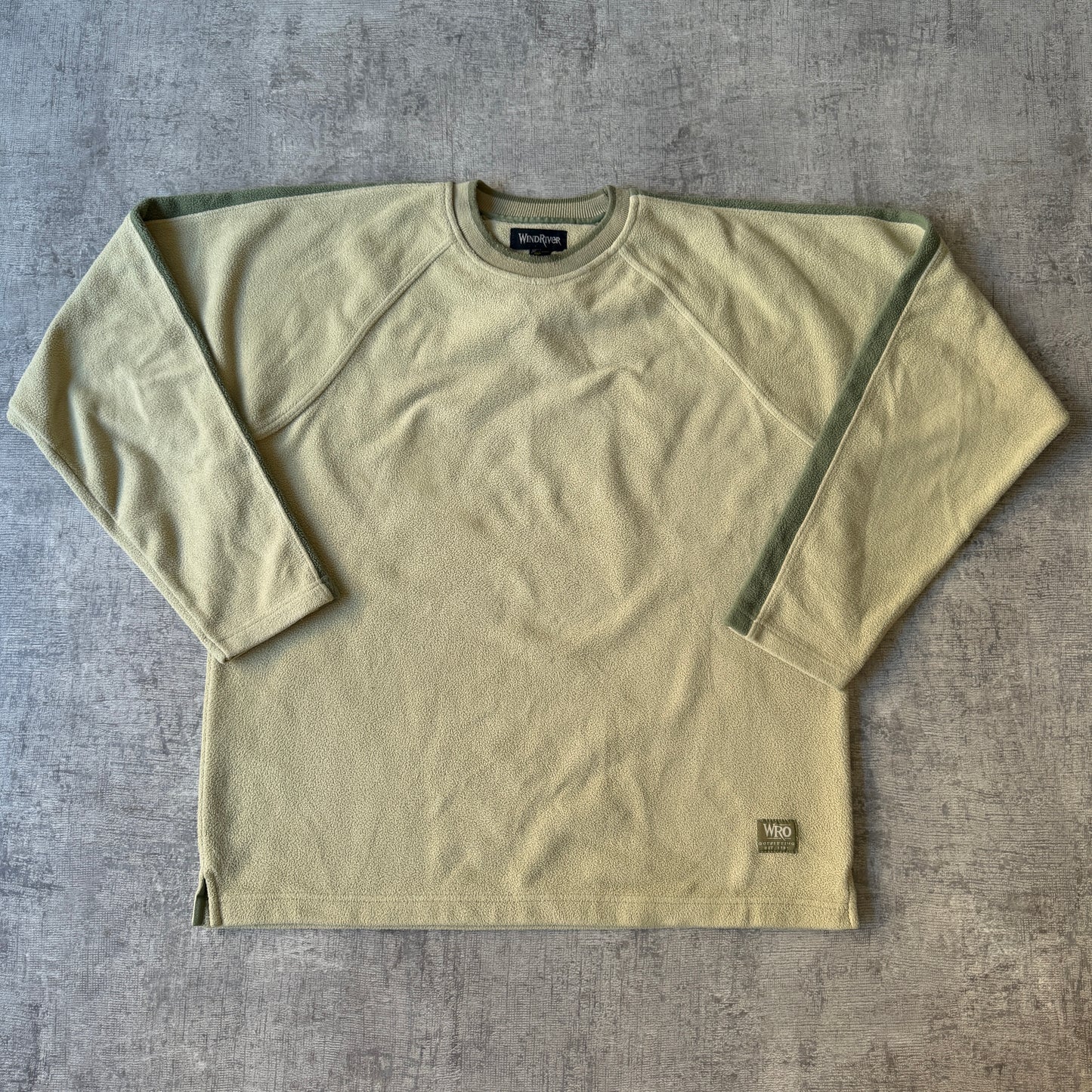 Wind River Vintage Fleece Sweater Size M Mens Green Pullover                -D26
