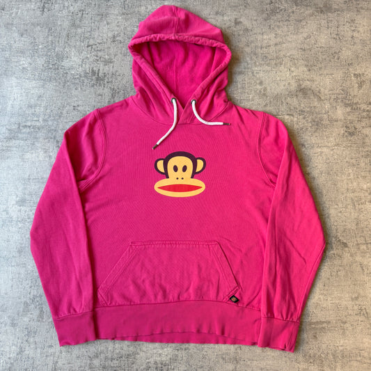 Paul Frank Pink Y2K Hoodie Size 12 Womens Graphic Pullover        -A41
