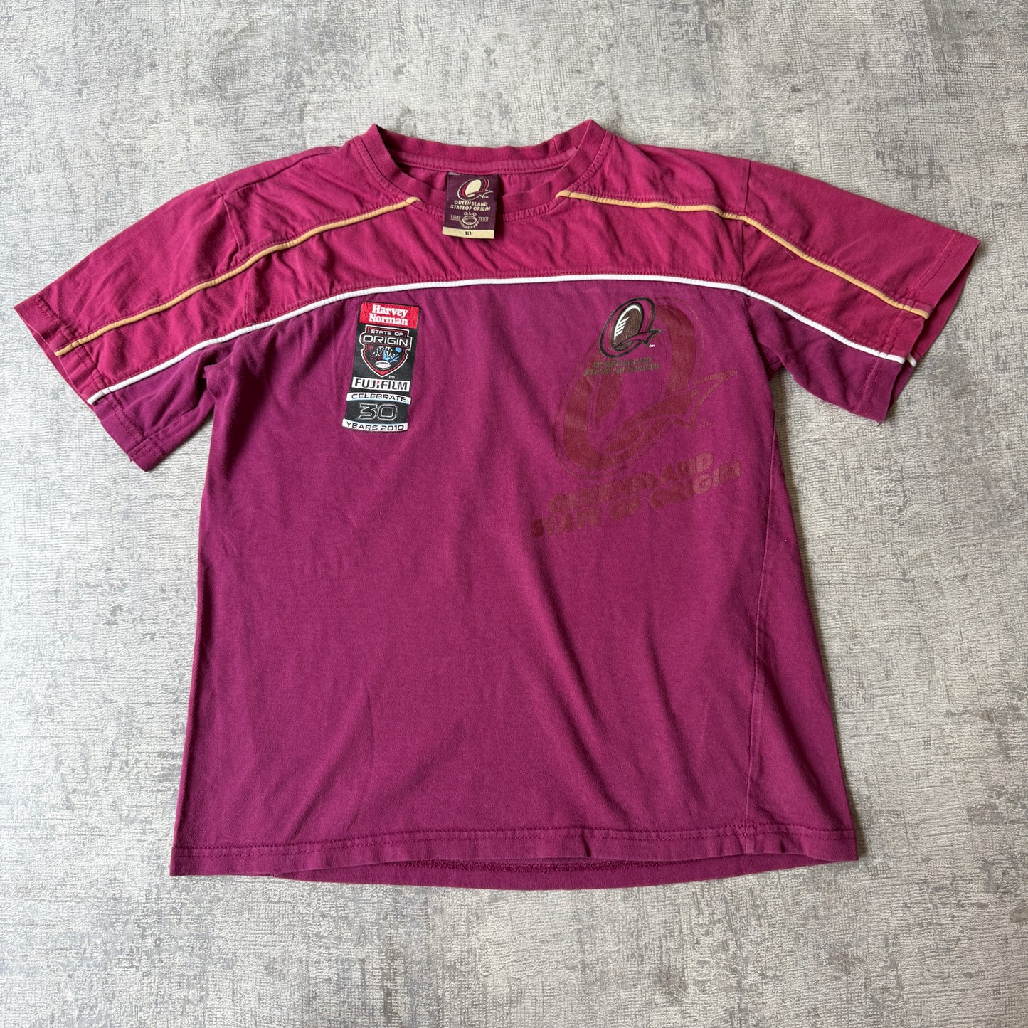 Vintage QLD Maroons Womens Baby Tee Size 10y Fits XS Womens NRL Tee         -H56