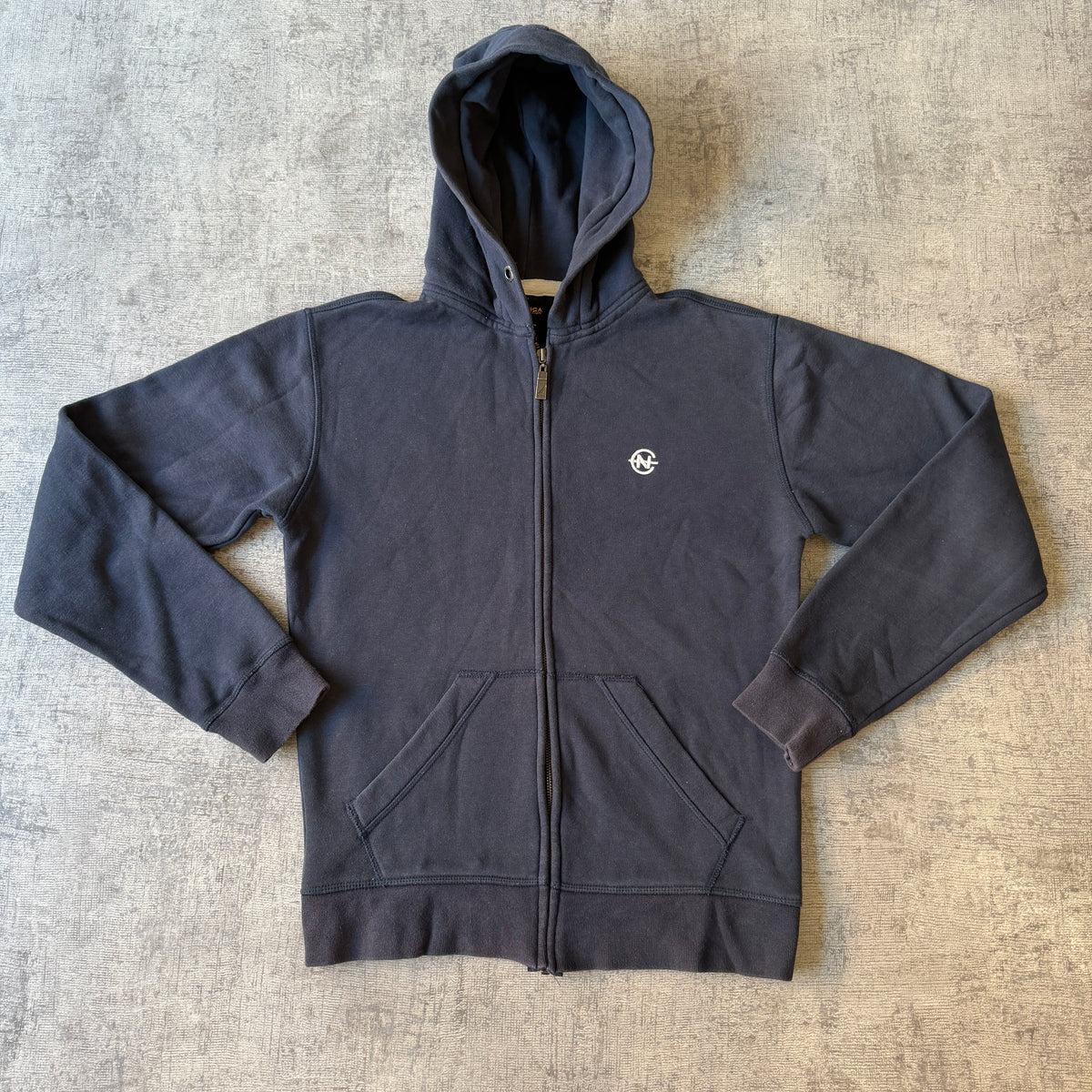 Nautica Competition Zip Hoodie Size S Mens Navy Y2K                    -C61