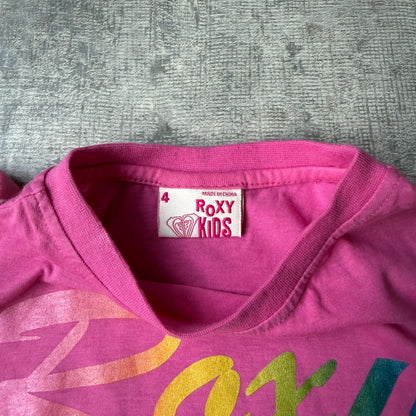 Roxy Pink Y2K Baby Tee Size 4/ XXS Womens Graphic Top          -G54