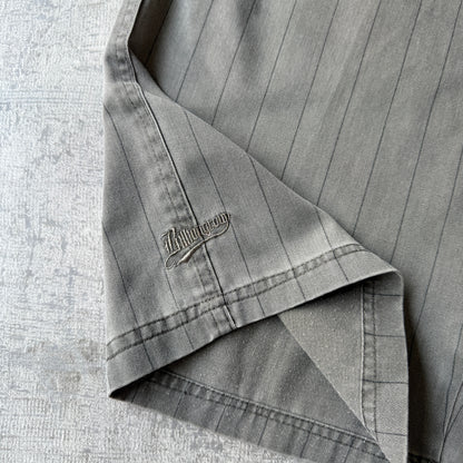 Billiongroup Y2K Baggy Grey Cargo Shorts Size M/32 Pinstripe             -B56