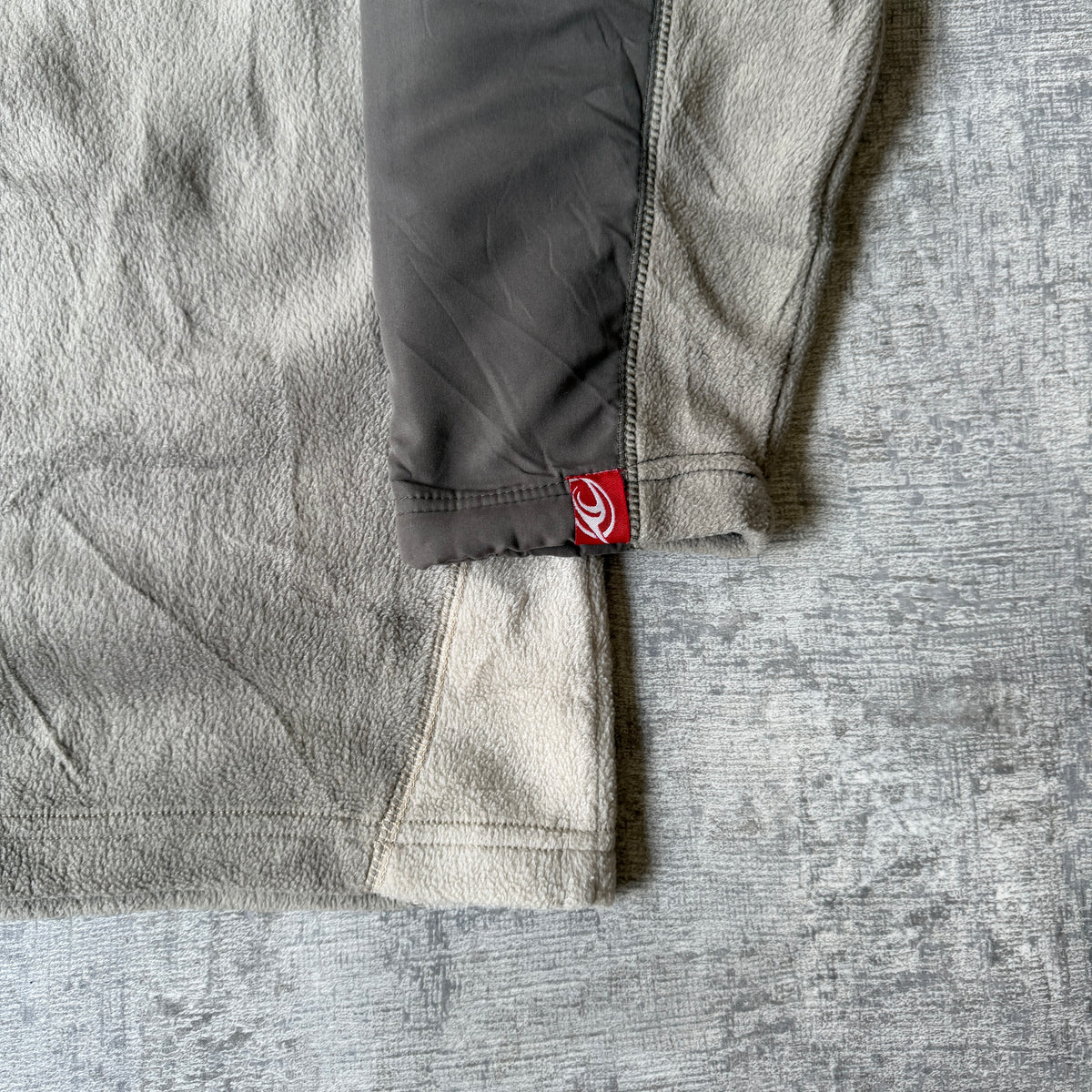 Wavezone Y2K Brown Surf Fleece Quarter Zip Jumper Size L Mens                   -E28