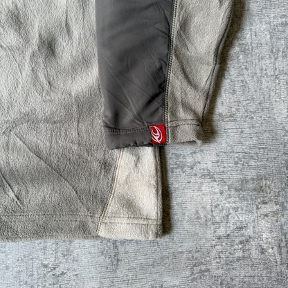 Wavezone Y2K Brown Surf Fleece Quarter Zip Jumper Size L Mens                   -E28
