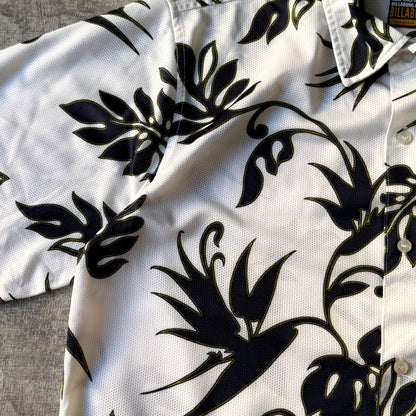 Billabong Spec-73 Y2K Button Up Size S Mens White Floral          -C55