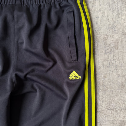 Adidas Y2K Track Pants Fits Like Size M Black/Yellow              -B39