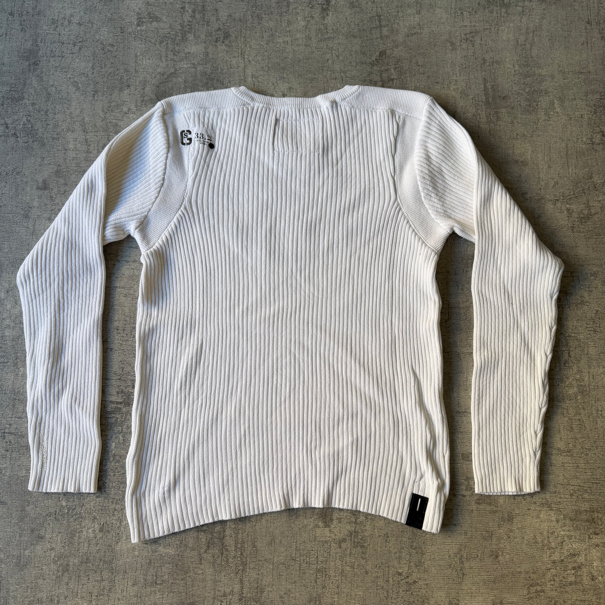 G-Star Raw Knitted Sweater Size XL Mens White Jumper              -B68