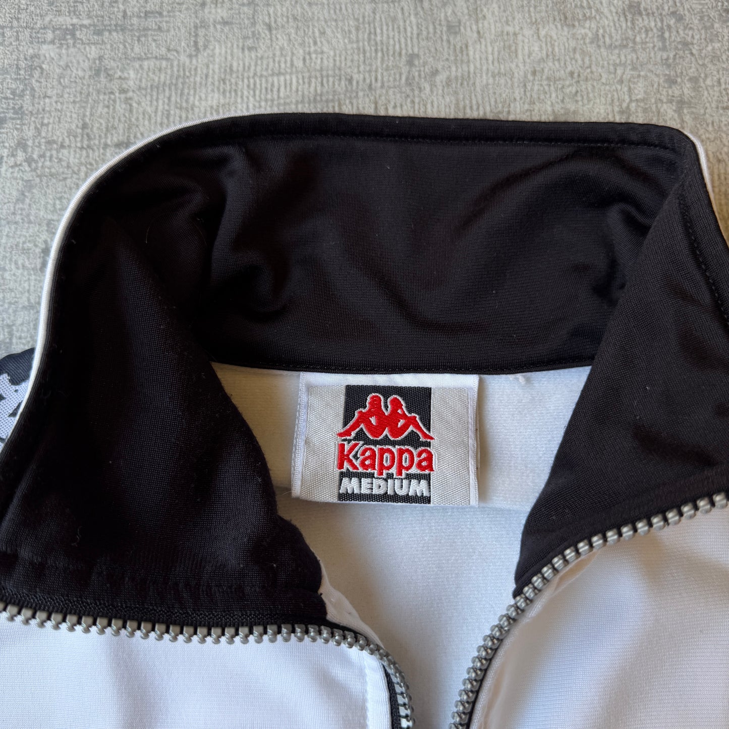 Vintage Kappa Track Jacket Size M Mens Black White Full Zip          -A39