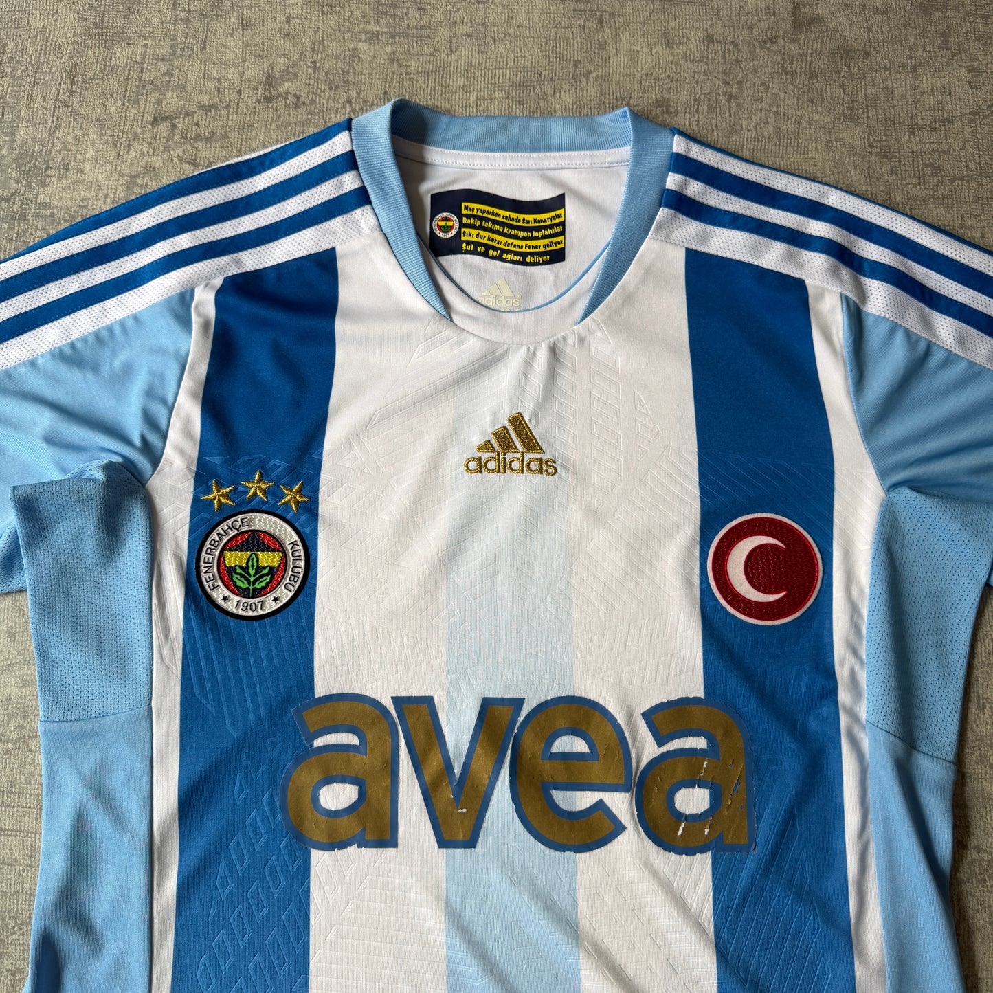 Fenerbahce Turkish League 2011-12 Away Soccer Jersey Size M Mens                   -E21