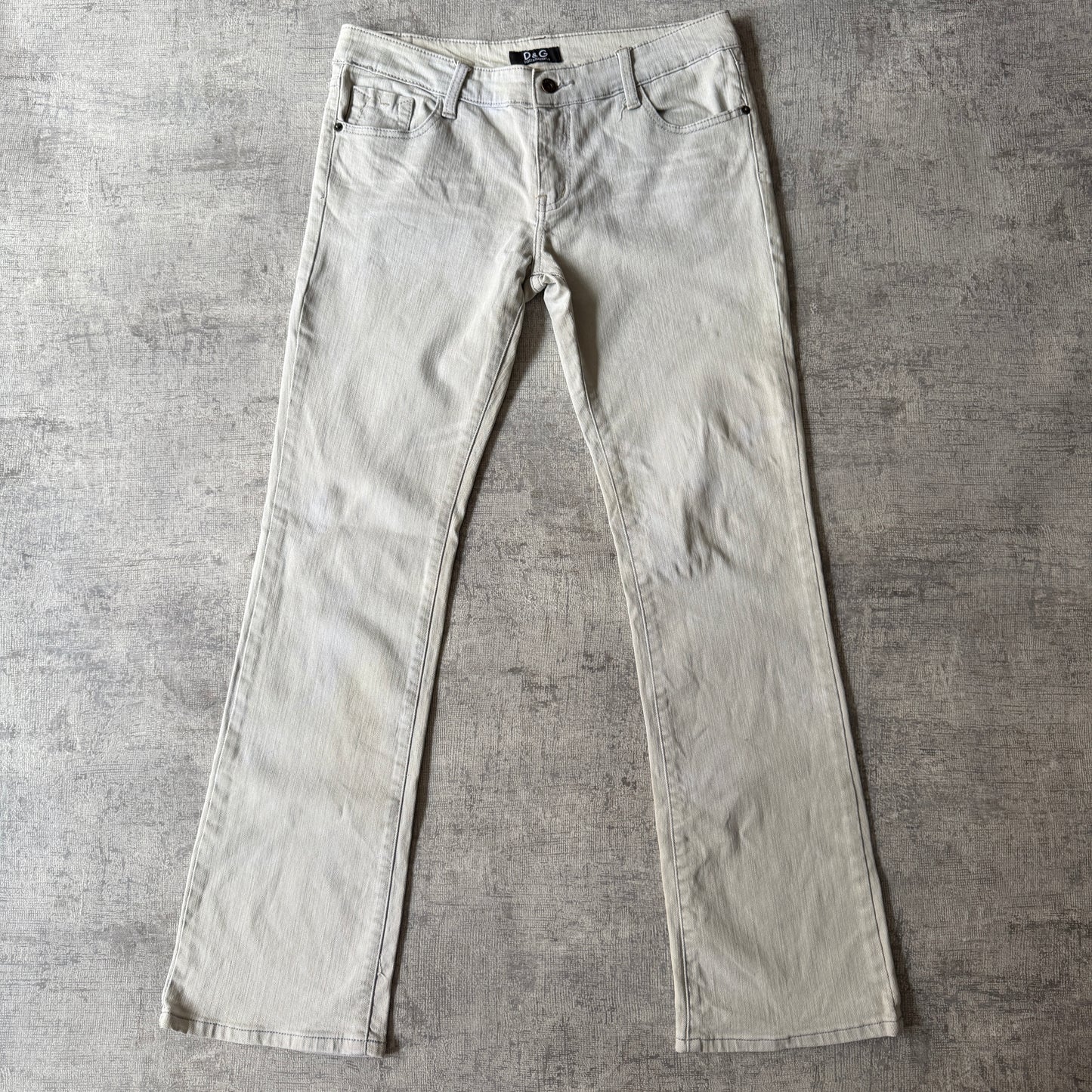 Dolce & Gabbana Vintage Bootleg Jeans Size 32 Light Grey           -C56