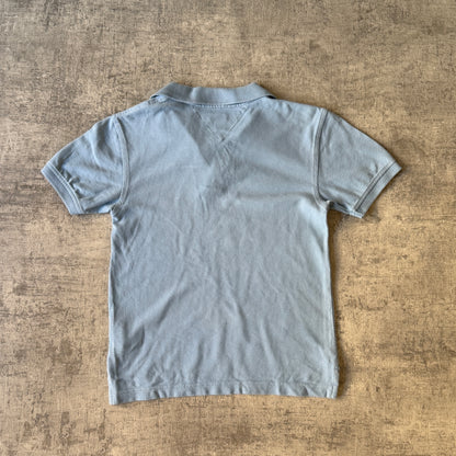 Tommy Hilfiger Womens Pastel Blue Polo Shirt Size S Y2K            -D38