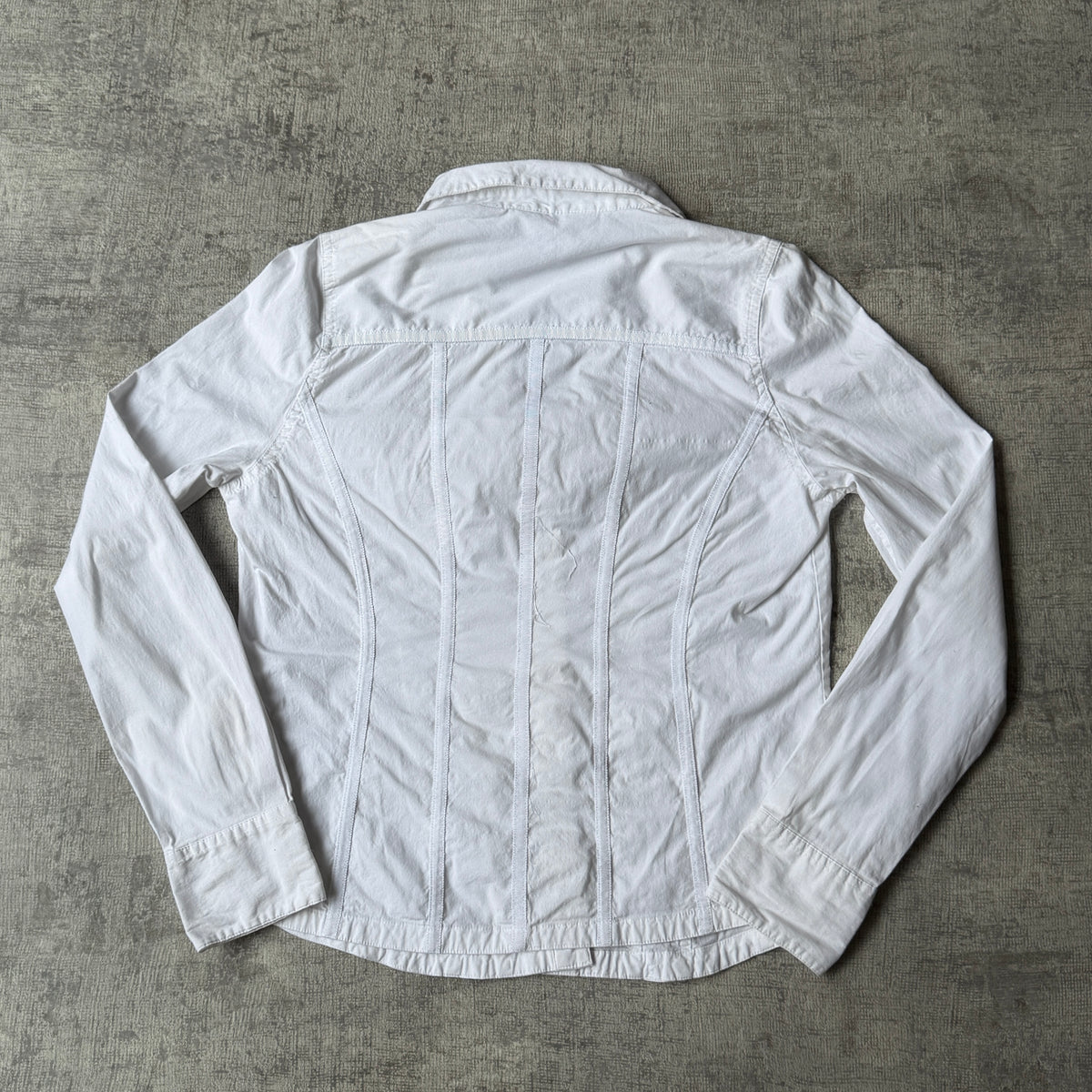 Tokito Womens Y2K Whited Fitted Button Up Shirt Size 12 Womens             -A61
