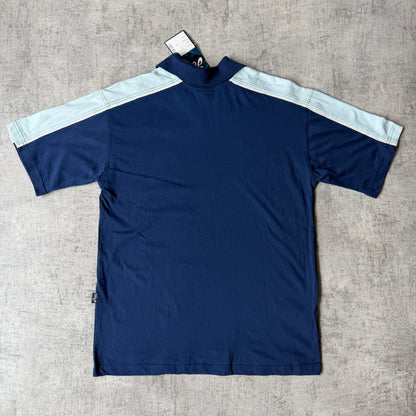 ASICS Vintage 90's Polo Shirt Size S Mens Blue Two Tone NWT's         -B2
