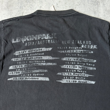 Linkin Park 2007 Tour T-Shirt Size M Mens Black Y2K Tee        -G37