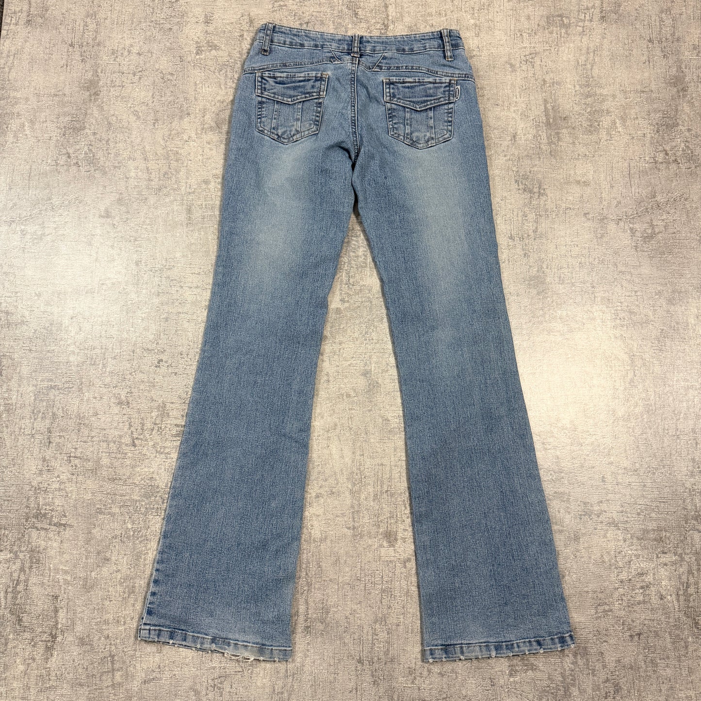 Wakee Womens Vintage Low Rise Flare Jeans Size 8 Blue Denim       -I13