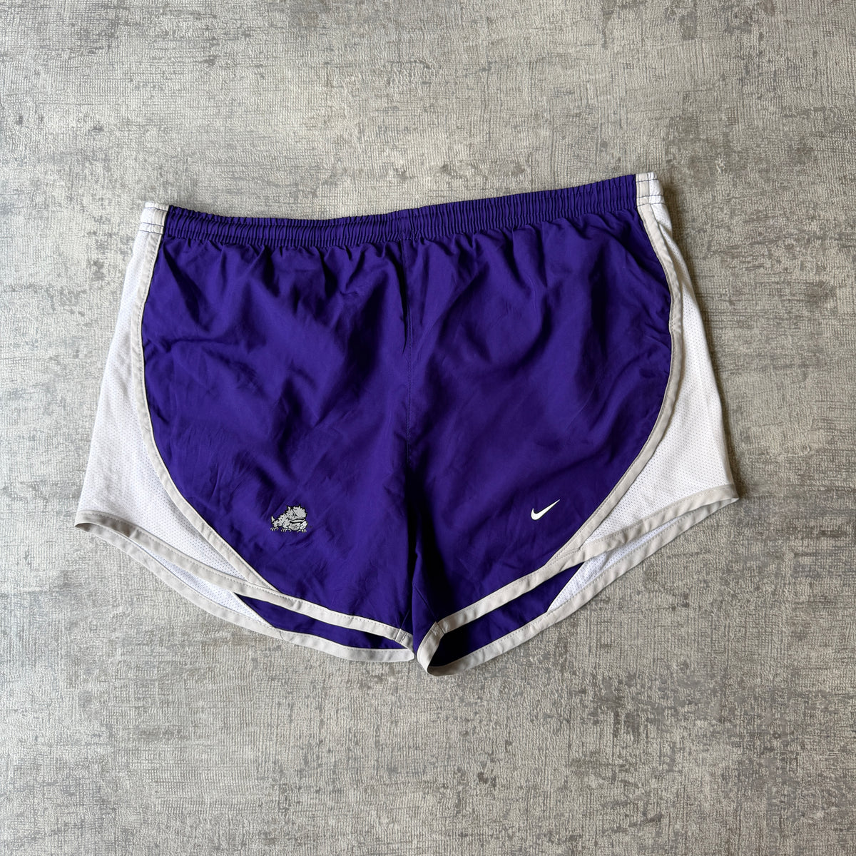 Nike Y2K Purple White Running Shorts Size S NCAA         -D7