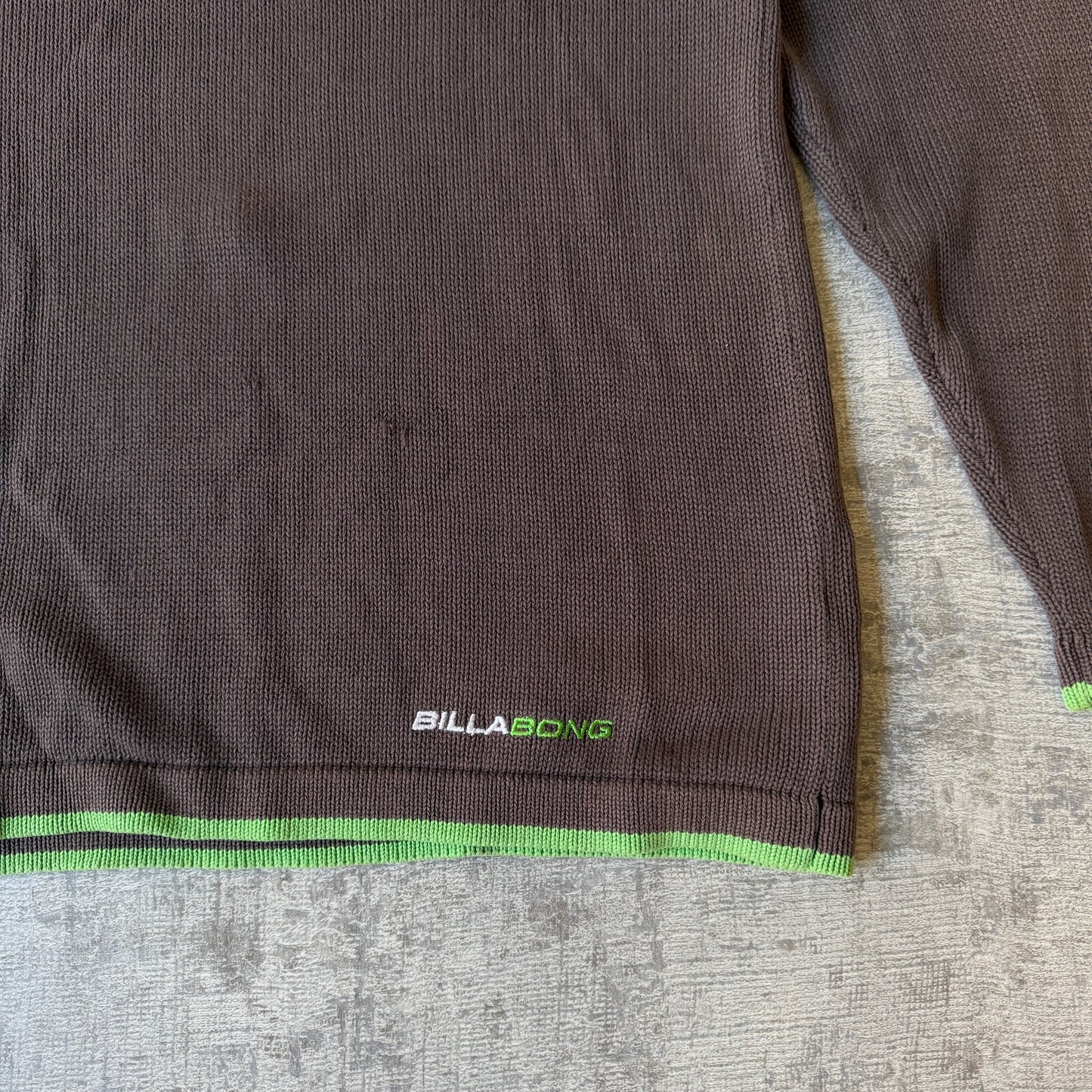 Billabong Y2K Brown Knitted Mens Sweater Size L Pullover               -E33