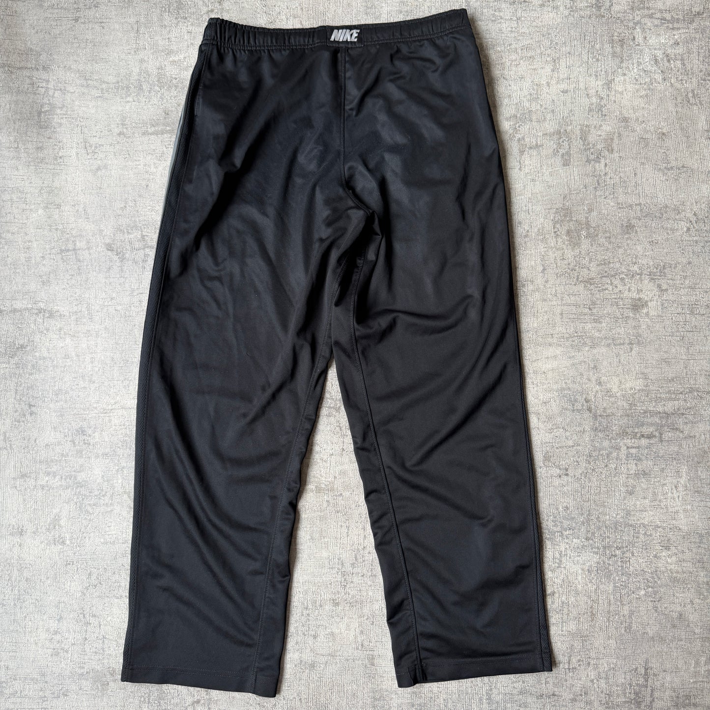 Nike Y2K Baggy Track Pants Size M Black/ Grey Pants Embroidered Logo                  -B38
