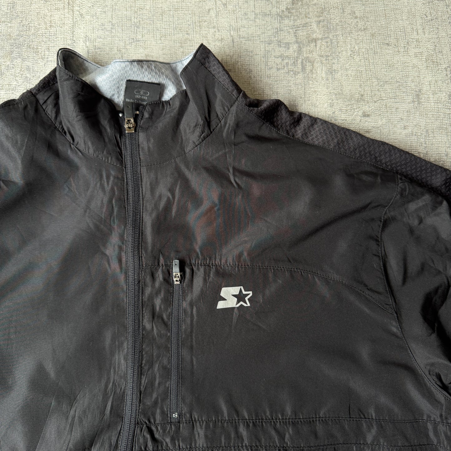 Starter Mens Black Vintage Track Jacket Size L Mens Windbreaker                 -E23