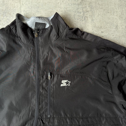 Starter Mens Black Vintage Track Jacket Size L Mens Windbreaker                 -E23
