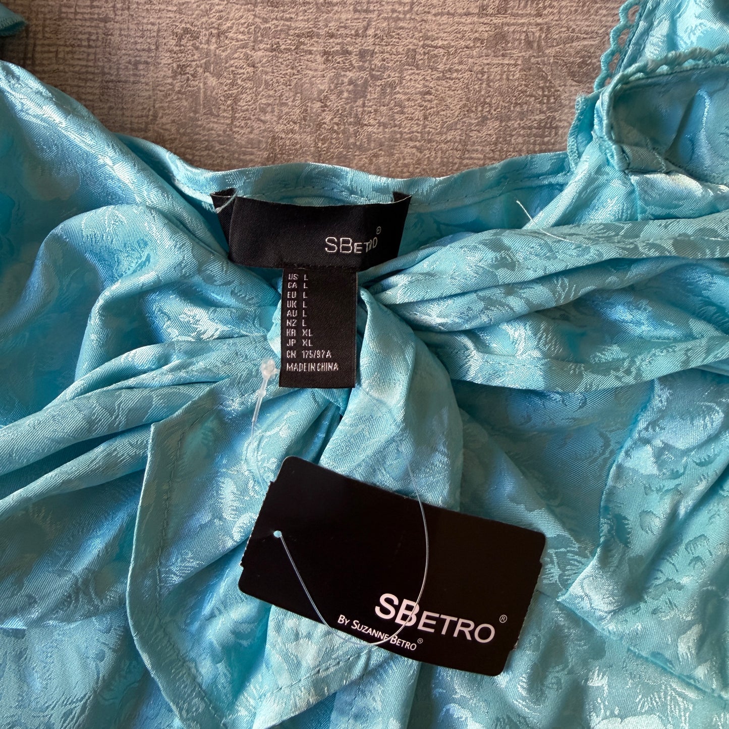 SBetro Womens Y2K Blue Cami Tank Top Size L Womens BNWT's               -B66