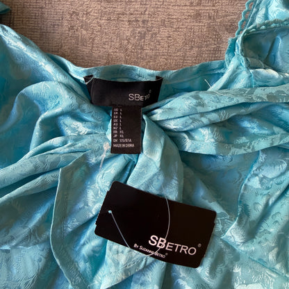 SBetro Womens Y2K Blue Cami Tank Top Size L Womens BNWT's               -B66