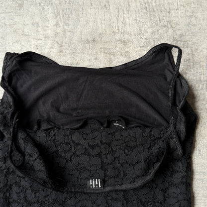 Lili Y2K Black Lace Cami Top Fits Size S Womens Tank                   -C46