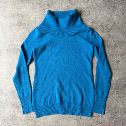 Gap Womens Blue Knitted Turtleneck Top Size S Long Sleeve Y2K Top              -F56